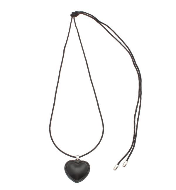 LAGUNAMOON「レザーライクハートネックレス」|ネックレス|ブラック