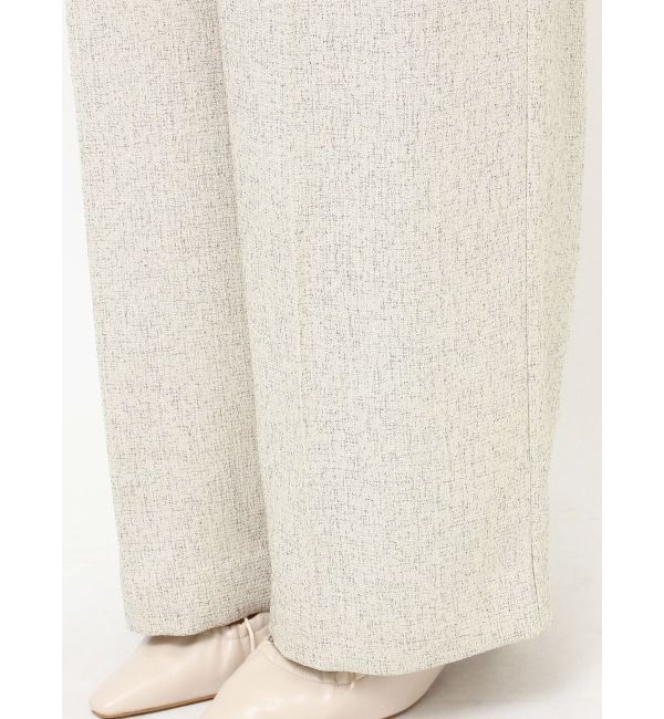 LAGUNAMOON「ツイードジップハイウエストワイドパンツ」|その他|