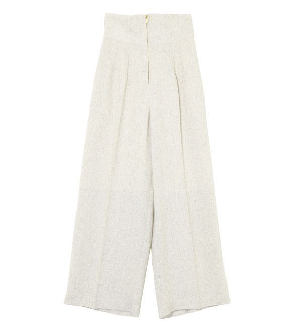 LAGUNAMOON「ツイードジップハイウエストワイドパンツ」|その他|
