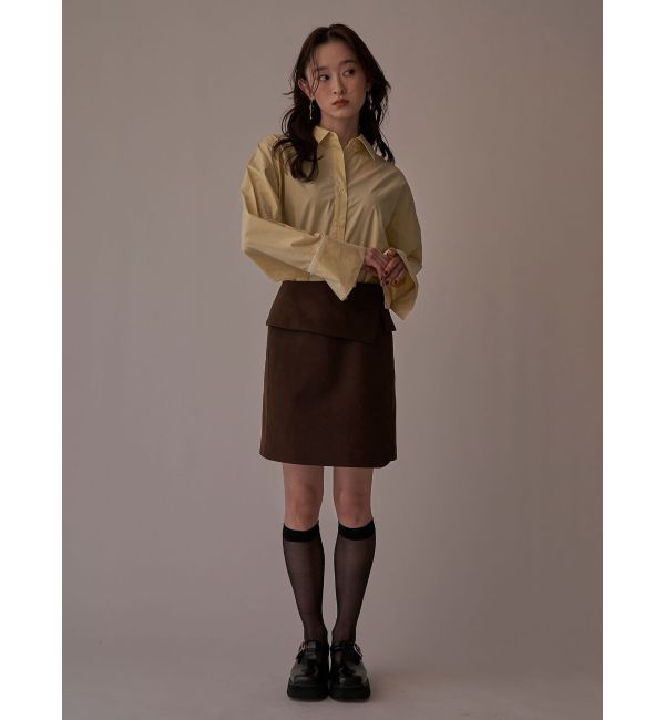 LAGUNAMOON「スエードライクアシメベルトミニスカート」|スカート|