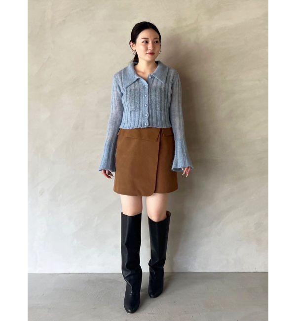 LAGUNAMOON「スエードライクアシメベルトミニスカート」|スカート|