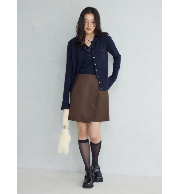 LAGUNAMOON「スエードライクアシメベルトミニスカート」|スカート|