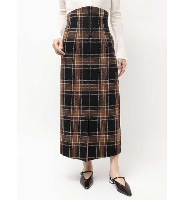 LAGUNAMOON「ロービングチェックナロースカート」|スカート|