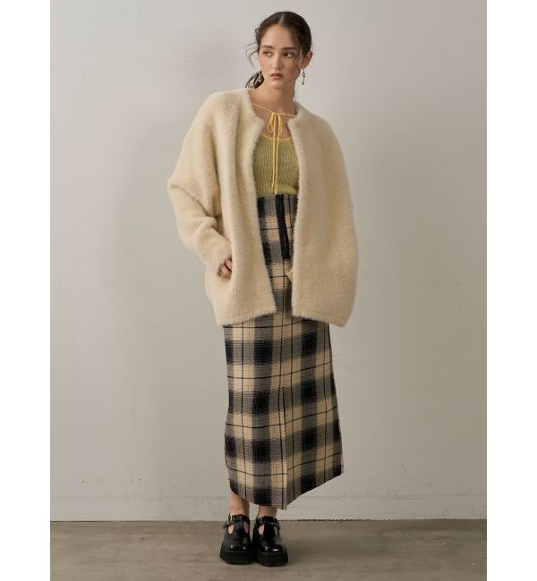 LAGUNAMOON「ロービングチェックナロースカート」|スカート|