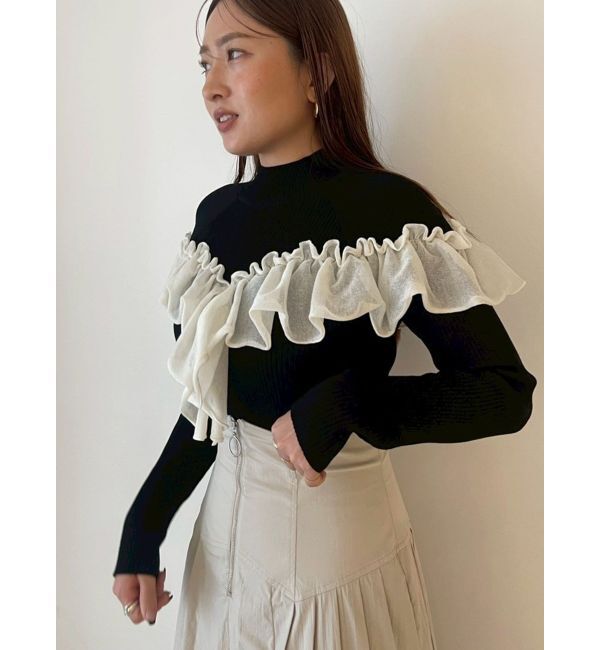 LAGUNAMOON「フロントZIPコルセットデザインフレアスカート」|スカート|