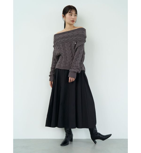 LAGUNAMOON「フロントZIPコルセットデザインフレアスカート」|スカート|