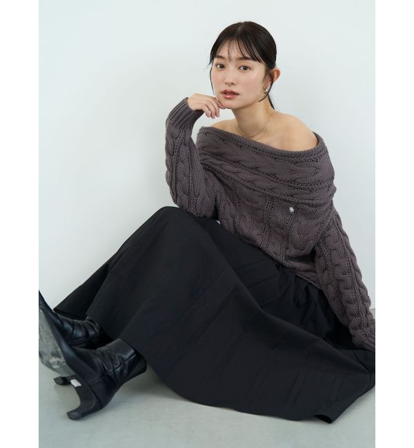 LAGUNAMOON「フロントZIPコルセットデザインフレアスカート」|スカート|
