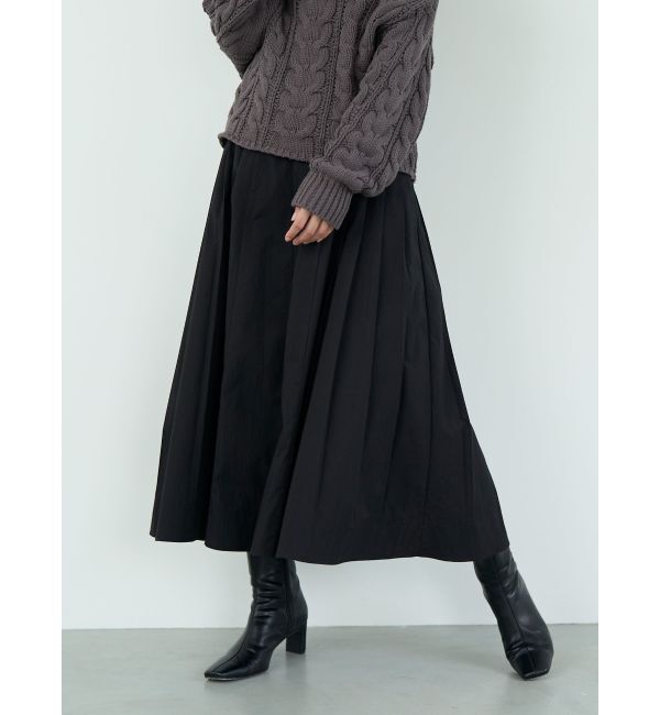 LAGUNAMOON「フロントZIPコルセットデザインフレアスカート」|スカート|ブラック