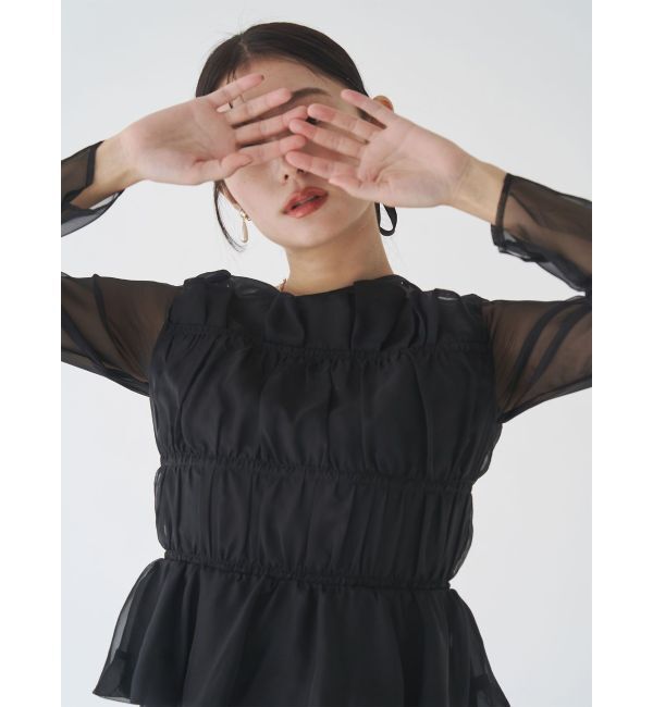 LAGUNAMOON「LADYシフォンペプラムドレス」|ドレス|