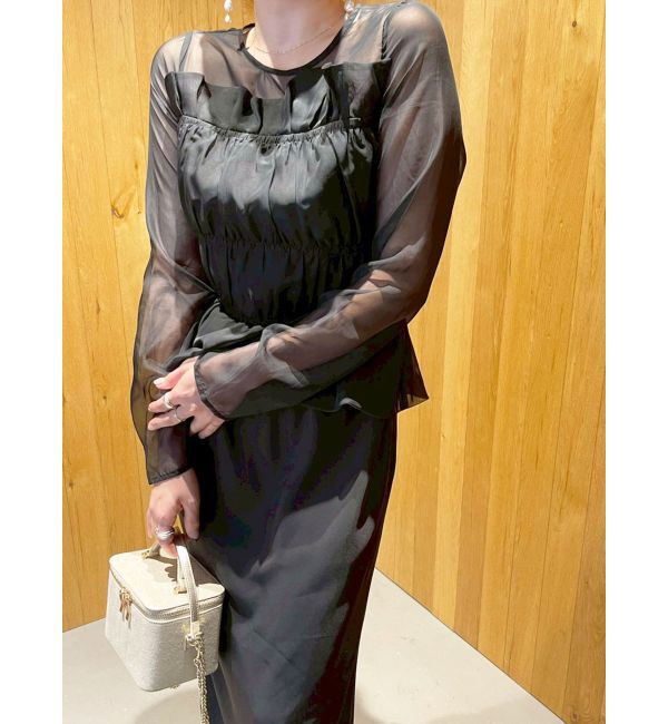 LAGUNAMOON「LADYシフォンペプラムドレス」|ドレス|