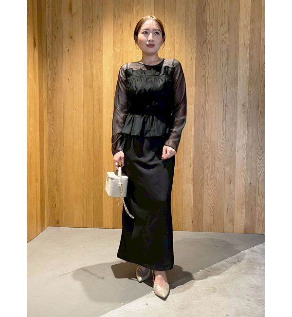 LAGUNAMOON「LADYシフォンペプラムドレス」|ドレス|