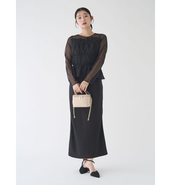 LAGUNAMOON「LADYシフォンペプラムドレス」|ドレス|