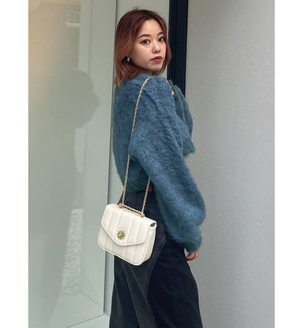 EVRIS「ミックスシャギーショートニットカーディガン」|カーディガン|