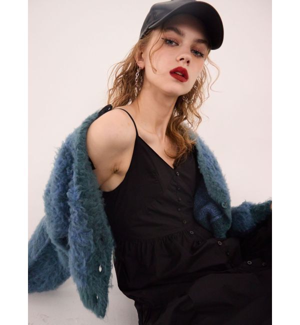 EVRIS「ミックスシャギーショートニットカーディガン」|カーディガン|