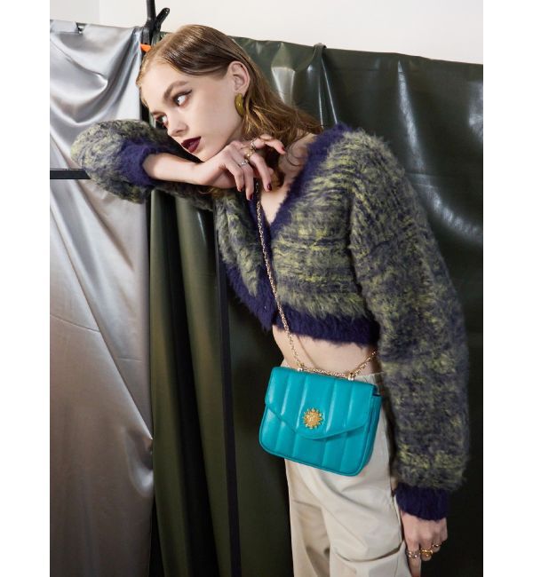 EVRIS「ミックスシャギーショートニットカーディガン」|カーディガン|