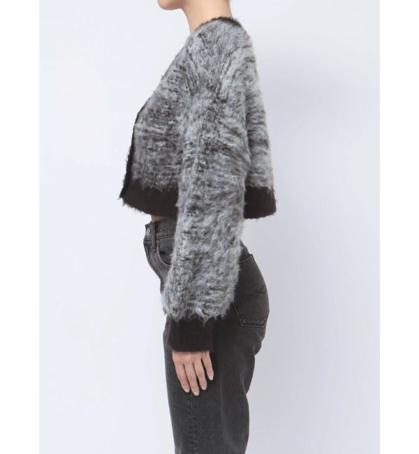 EVRIS「ミックスシャギーショートニットカーディガン」|カーディガン|