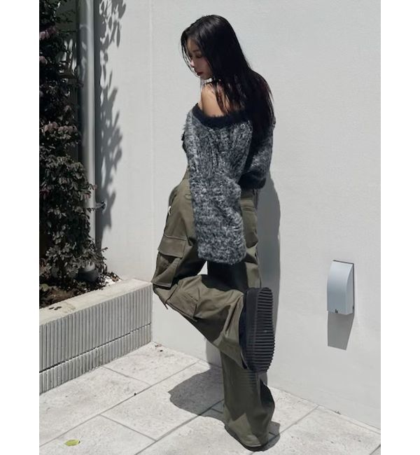 EVRIS「ミックスシャギーショートニットカーディガン」|カーディガン|