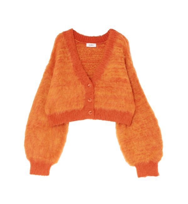 EVRIS「ミックスシャギーショートニットカーディガン」|カーディガン|