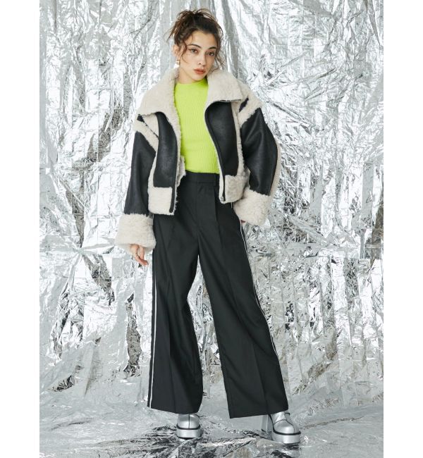 EVRIS「サイドラインワイドパンツ」|その他|