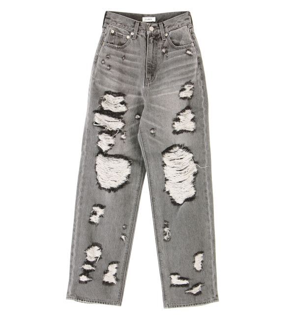 EVRIS「ハイダメージワイドデニムパンツ」|デニム|
