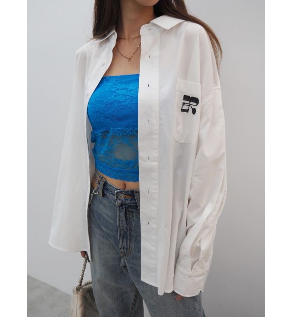 EVRIS「ワンポイントオーバーシャツ」|シャツ・ブラウス|ホワイト