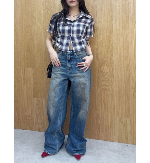 EVRIS「ワンポイントドロストショートシャツ」|シャツ・ブラウス|