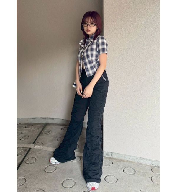 EVRIS「ワンポイントドロストショートシャツ」|シャツ・ブラウス|