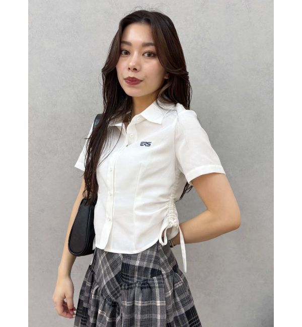 EVRIS「ワンポイントドロストショートシャツ」|シャツ・ブラウス|