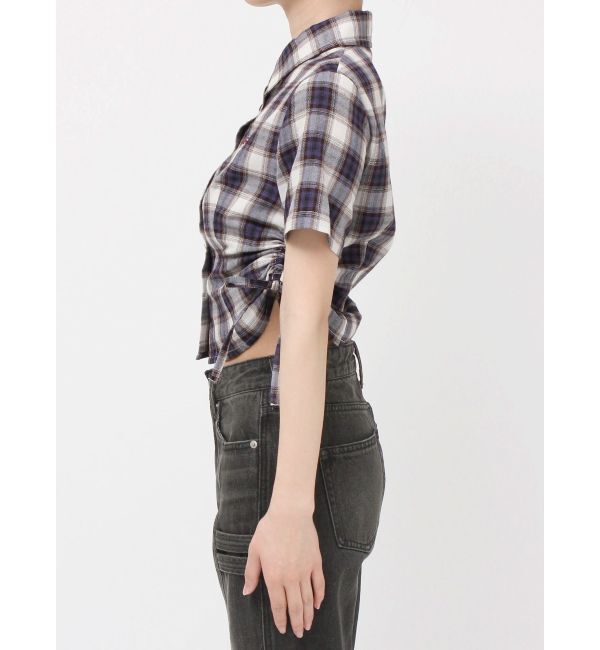 EVRIS「ワンポイントドロストショートシャツ」|シャツ・ブラウス|