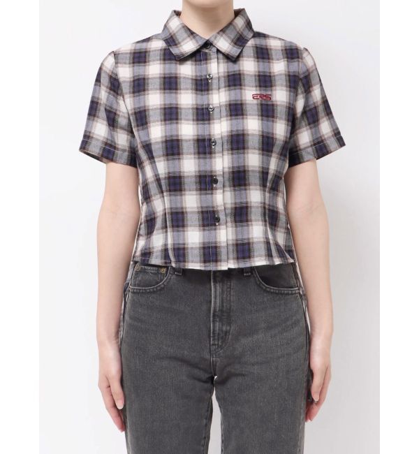 EVRIS「ワンポイントドロストショートシャツ」|シャツ・ブラウス|