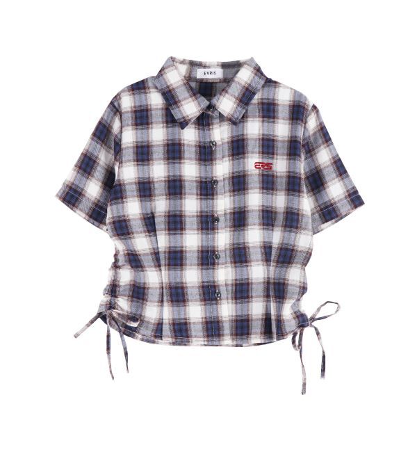 EVRIS「ワンポイントドロストショートシャツ」|シャツ・ブラウス|