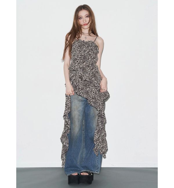 EVRIS「ヴィンテージライクボリュームワイドデニムパンツ」|デニム|