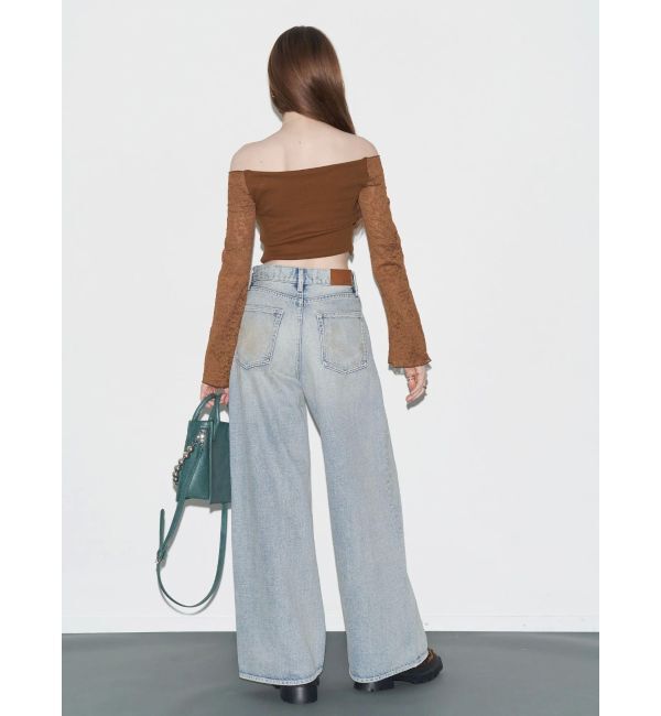 EVRIS「ヴィンテージライクボリュームワイドデニムパンツ」|デニム|