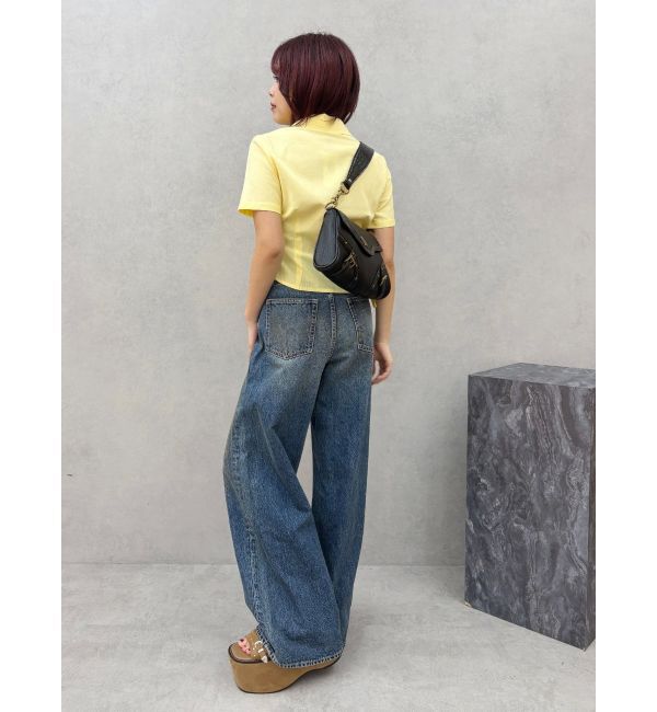 EVRIS「ヴィンテージライクボリュームワイドデニムパンツ」|デニム|