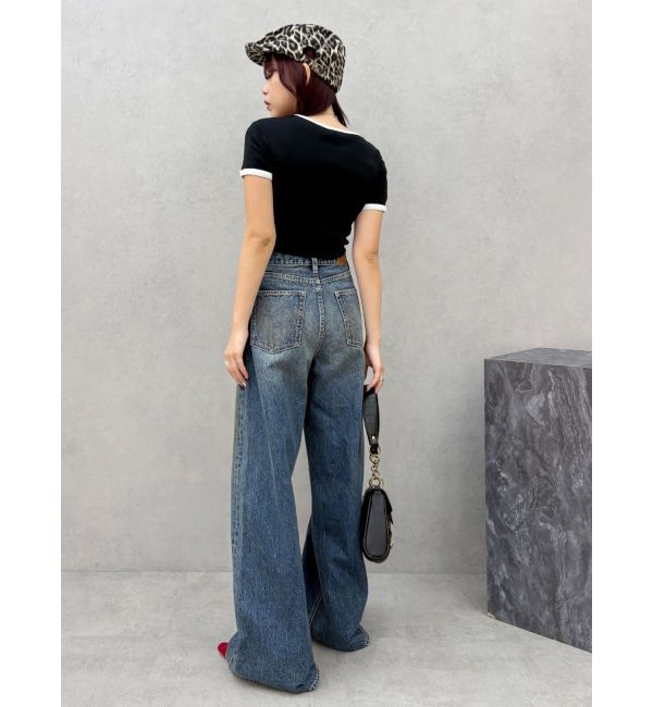 EVRIS「ヴィンテージライクボリュームワイドデニムパンツ」|デニム|