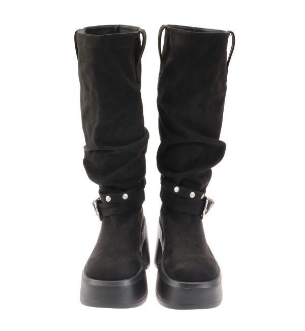 EVRIS「フェイクスウェードエンジニアブーツ」|ロングブーツ|