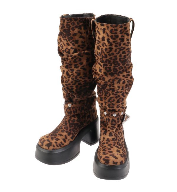 EVRIS「フェイクスウェードエンジニアブーツ」|ロングブーツ|