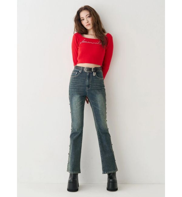 EVRIS「メタルバックルフェイクレザーベルト」|ベルト|