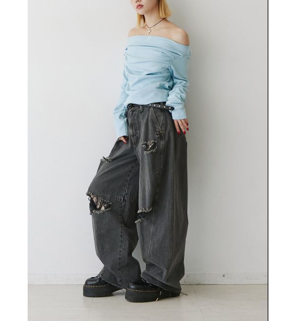 jouetie「ドレープオフショルトップス」|Tシャツ・カットソー|