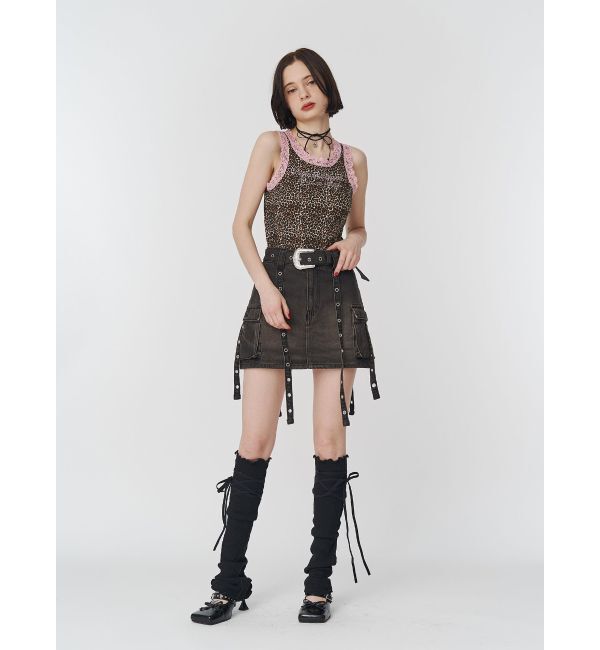 jouetie「レースラインストーンロゴタンクトップ」|タンクトップ|