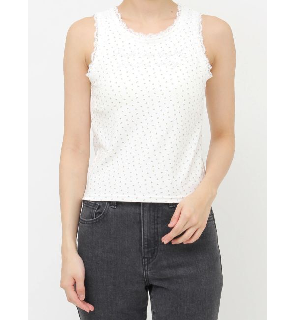 jouetie「レースラインストーンロゴタンクトップ」|タンクトップ|
