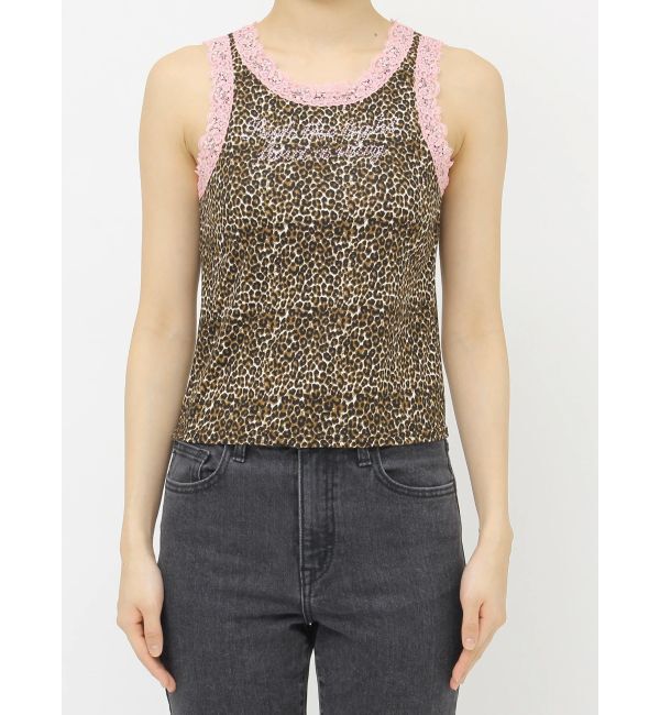 jouetie「レースラインストーンロゴタンクトップ」|タンクトップ|