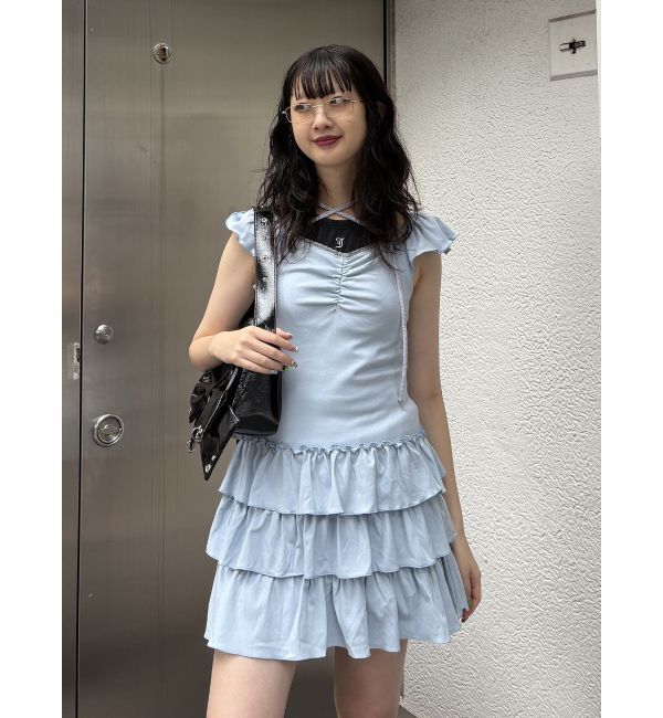 jouetie「フレンチスリーブフリルワンピース」|ワンピース|