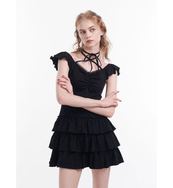 jouetie「フレンチスリーブフリルワンピース」|ワンピース|