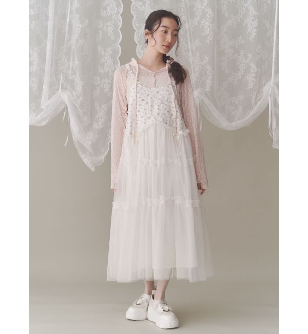 merry jenny「petit flowerチュールキャミワンピース」|ワンピース|