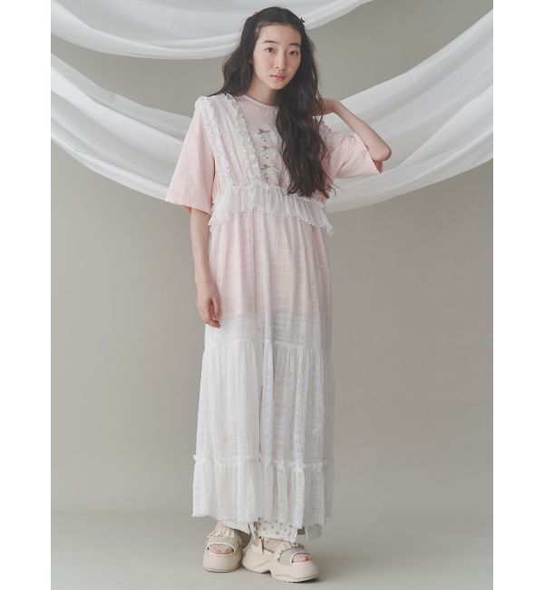 merry jenny「チュールフリルレイヤードワンピース」|ワンピース|