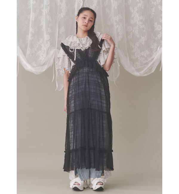 merry jenny「チュールフリルレイヤードワンピース」|ワンピース|