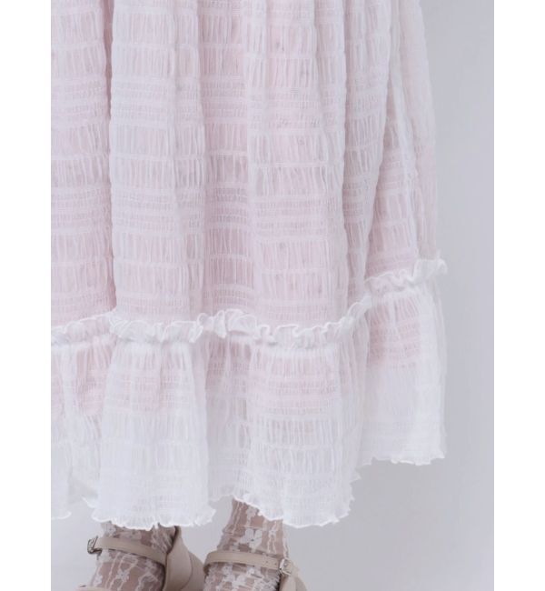 merry jenny「チュールフリルレイヤードワンピース」|ワンピース|