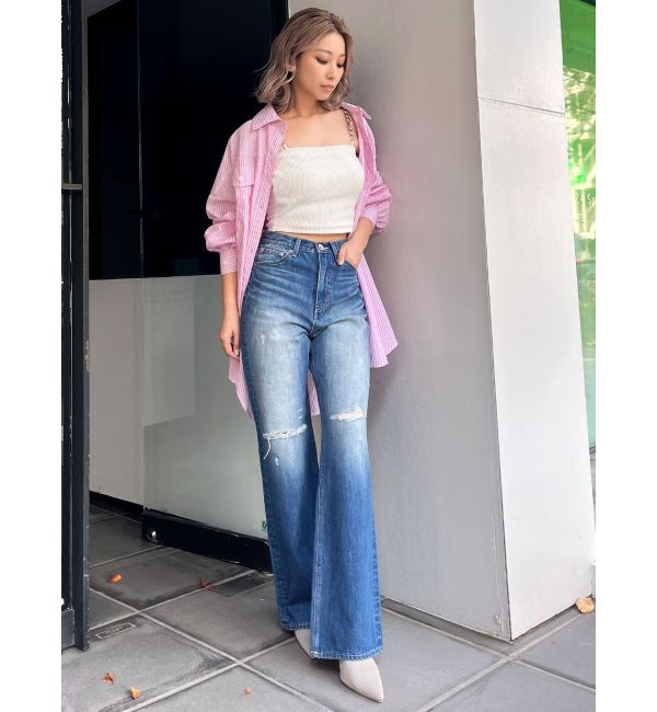 GYDA「シンプルストライプシャツ」|シャツ・ブラウス|