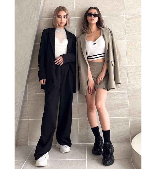 GYDA「フェイクスリットスカートライクショートパンツ」|その他|